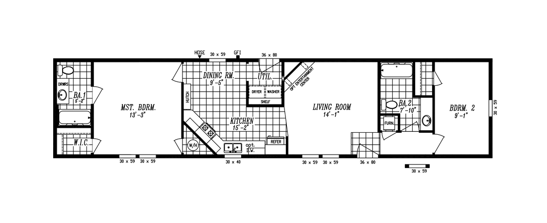 The 3001 RIVERS EDGE Floor Plan